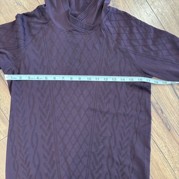 Lululemon Rest Less Hoodie Long Sleeve Top Black Cherry Size 8 - Picture 11 of 11